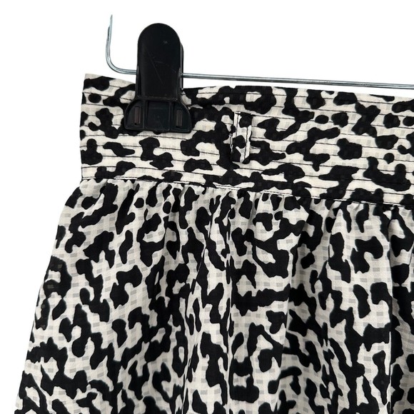 Who What Wear Medium Mini Skirt Black Ivory Leopard Print Tiered Casual Short - Picture 2 of 7